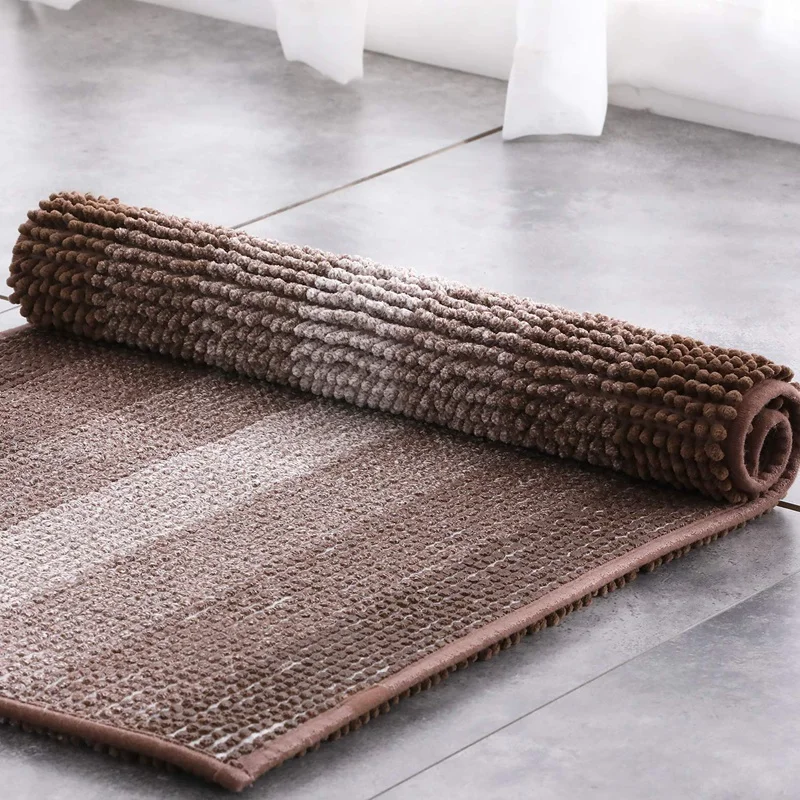 Chenille Bathroom Rug(32 inchx20 inch) Extra Soft Absorbent Bath Shag Mat, Non Slip and Machine-Washable Bath Carpet for Tub Sho