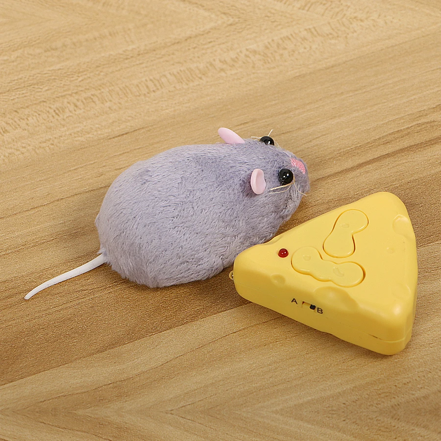 Wireless Remote Control Mouse Fluffy Electronic Mouse Toys , Emulation Toys Rat for Cat Dog mini Rat Tricky Toy Remote Control Pet Toys Remote Control Toy