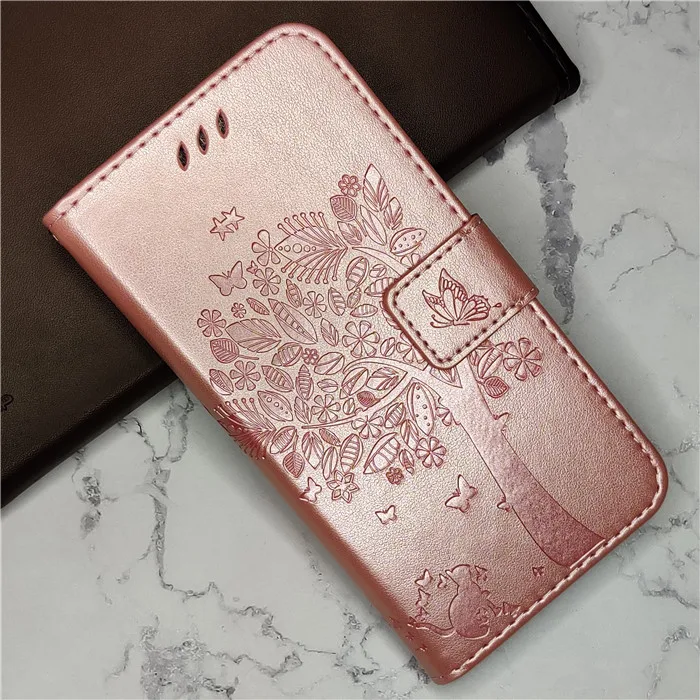 Rose Gold Чехол-бумажник из искусственной кожи с откидной крышкой, чехол для телефона htc M8, тисненый узор, грязеотталкивающий ПУ силиконовый чехол-подставка для телефона htc M9, чехол s - Цвет: Rose Gold