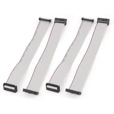 

4pcs IDC 20-Pin Hard Drive Flat Ribbon Cable Extension Wire 20cm for Motherboard