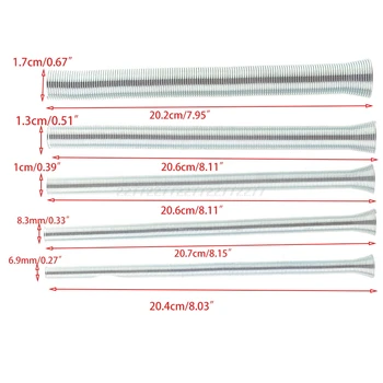 

Spring Tube Bender Set 1/4'' 5/16'' 3/8'' 1/2'' and 5/8'' for Copper Aluminum O30 19 dropship