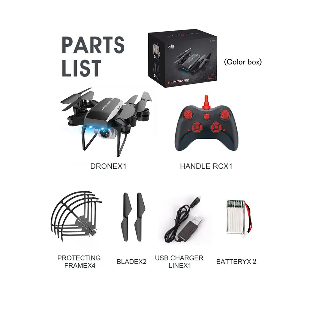 

Professional KY606D Foldable RC Drone Aircraft Long Fly Time FPV Helicopter With 4K HD Wifi Camera
