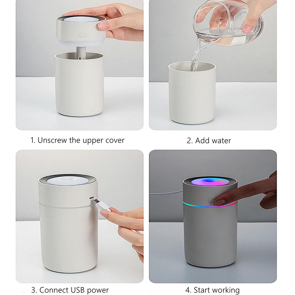 Portable Aromatherapy Diffuser Air Humidifier Ultrasonic Car USB Humidifier Aroma Essential Oil Diffuser For Home Humidificador