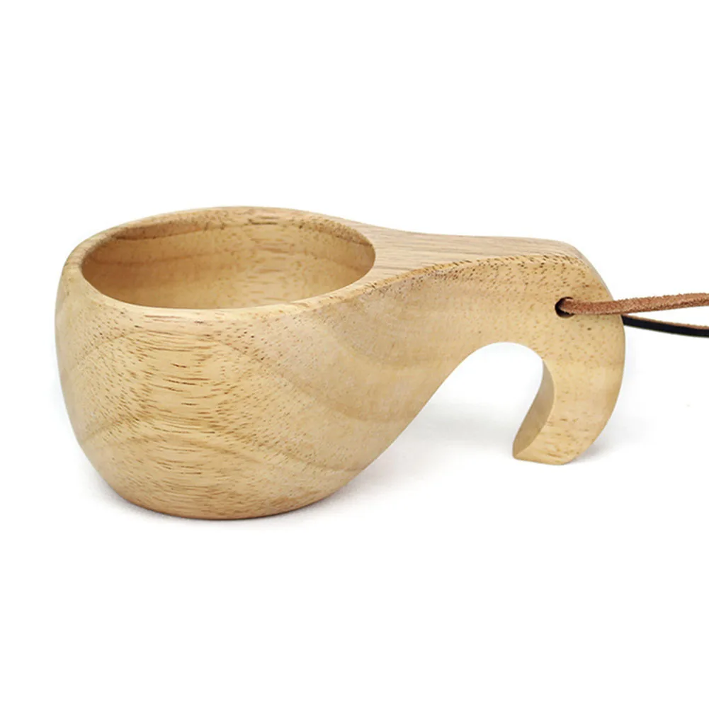 250ml Handmade Beech Wooden Cups Nordic style Finnish Traditional Outdoor Wood Wine Cups Elephant Coffee Tea Cups 35/170/200/250ML - Цвет: 250ml