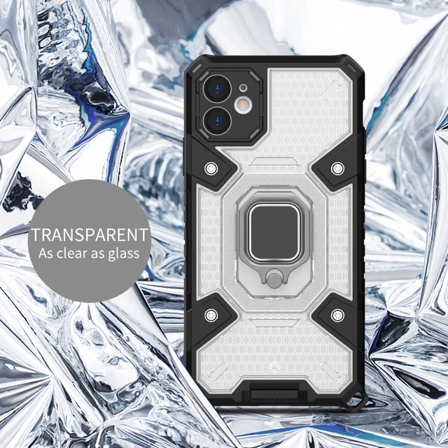 Magnetic Metal Finger Ring Holder Anti-Fall Case For iPhone 13 Pro Max 12 Mini 11 Pro Max Xs Max XR X Mobile Phone Holder Cover White