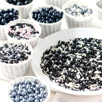 

Wonderlife INS Wind Colored Small Round Sugar Beads 85g Cake Bread Decoration Pearl Sugar Multi-color Optional Baking Materials