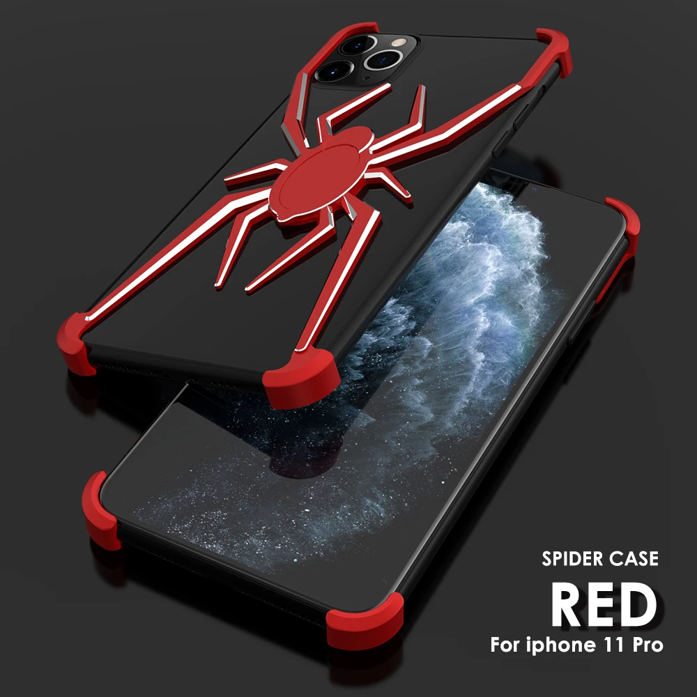 Iphone 11 Pro R-just Spider Metal Case For Iphone 11 Anti-fall Shockproof Aluminum Alloy Cover For iphone 11 Pro Max Metal Bumper Case Coque - Цвет: Iphone 11 Pro