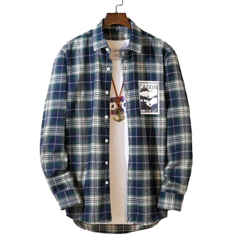 

Plaid Shirt 2019 New Autumn Winter Flannel Red Checkered Shirt Men Shirts Long Sleeve Chemise Homme Cotton Male Check Shirts