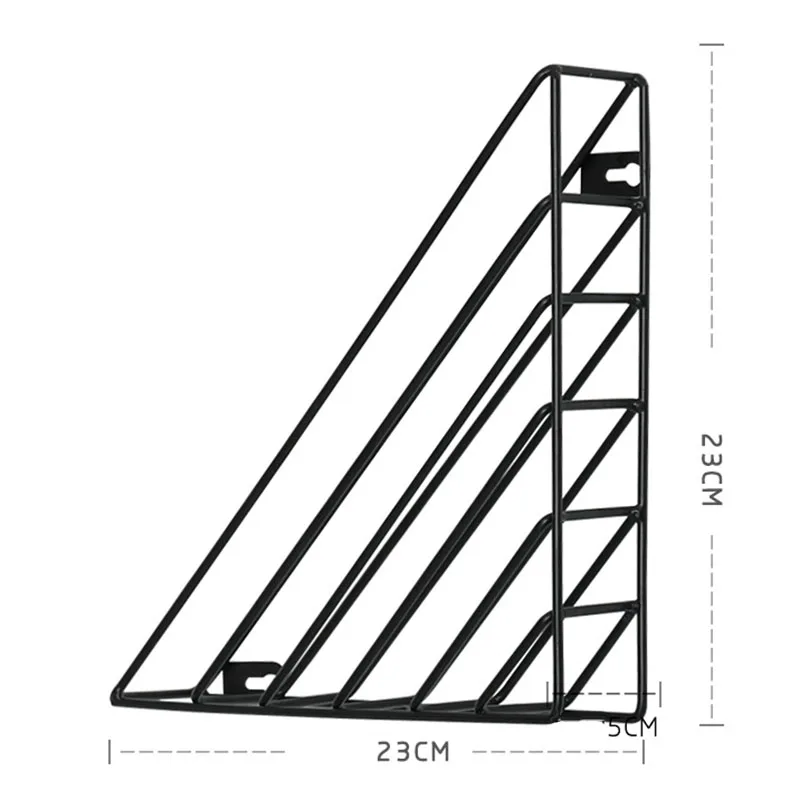 1*Wall Mounted Storage Rack Magazine Book Rack Triangle Display Shelf Decoration