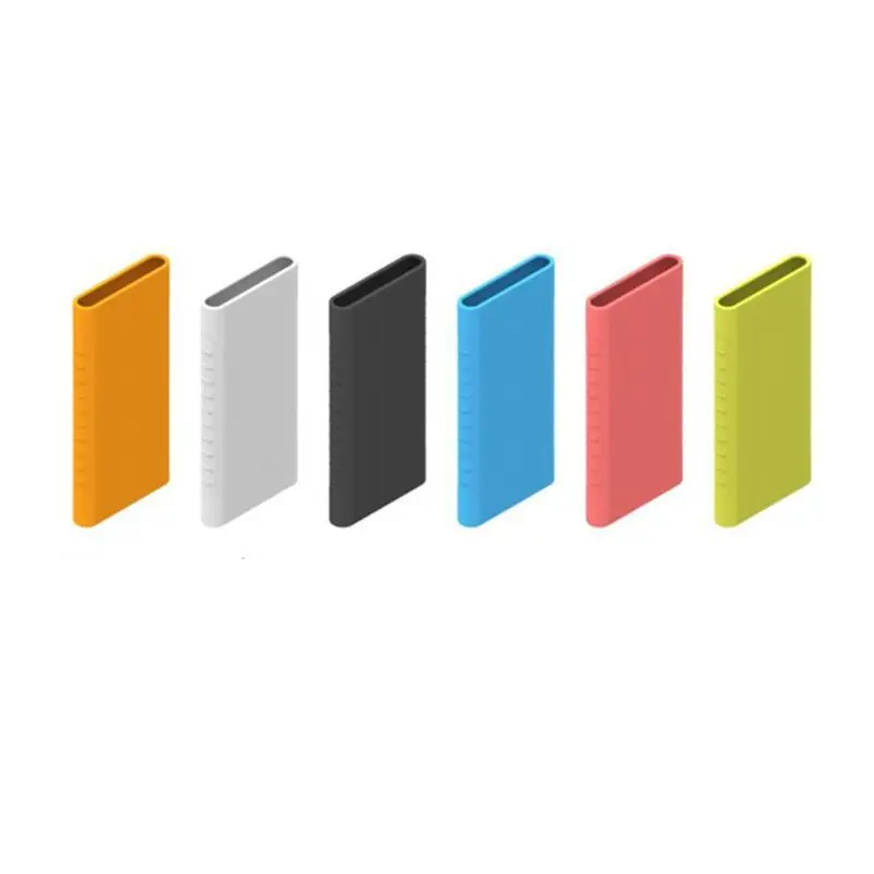 Silicone Protector Case Cover For Xiao mi Power Bank 2 10000 mAh Dual USB Port Skin Shell Sleeve bank Model PLM09ZM