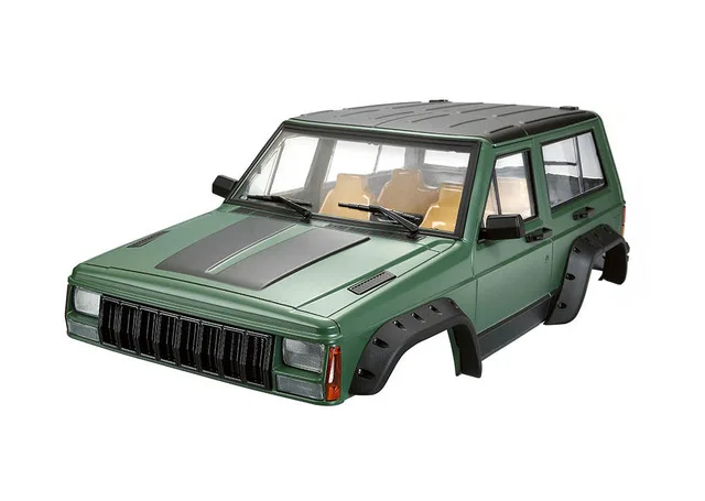 313 мм Колесная база полный Jeep Cherokee XJ жесткого тела комплект для 1/10 RC комплект автомобильных принадлежностей для передней и задней оси SCX10& SCX10 II 90046 Traxxas TRX4 - Цвет: Green