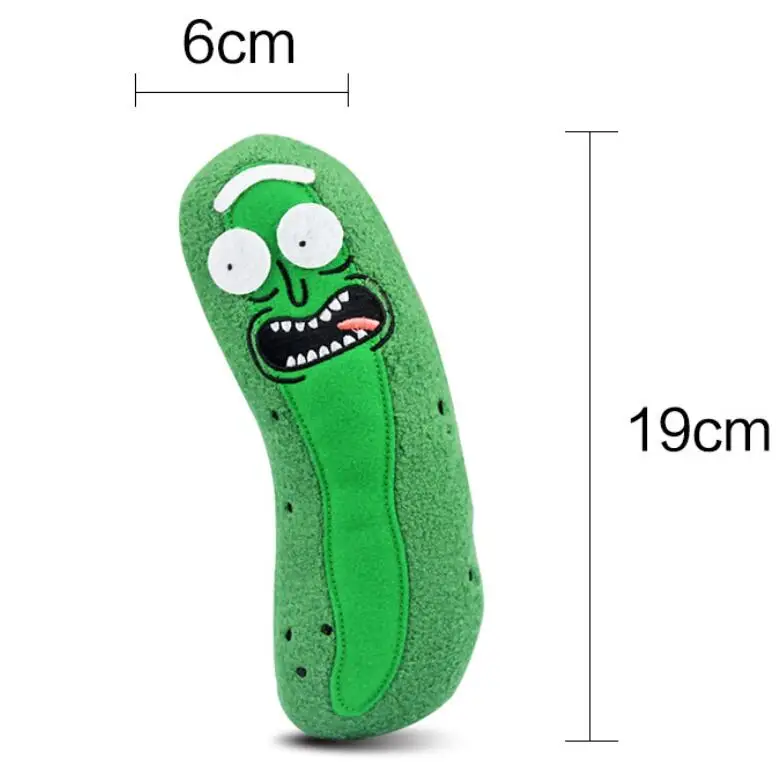 thumbnail image 1 of Muñeco de peluche suave de 18 cm con diseño de pepino de Anime Pickle Man de Mr. Meeseeks para niños, 1 of 5