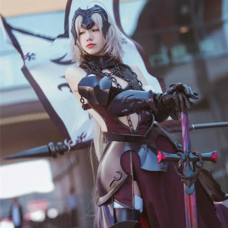 FGO альтер из новеллы Fate Grand Order Аниме Костюмы Маска шлем Kyrielight Saber Косплей Joan Jeanne