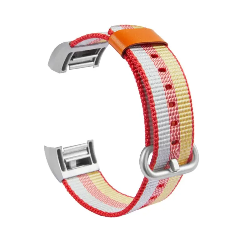 Yellow Модные яркие часы с нейлоновым браслетом ремни для Fitbit Charge 2 HR ремешок полосы металлический разъем для Fitbit Charge2 огнеупорные часы ремешок новейший - Цвет: Yellow