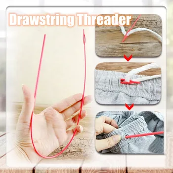 

2pcs Drawstring Threader Elastic Band Rop DIY Apparel Sewing Punch Cross Stitch Practical Wear Sewing Accessories @A02