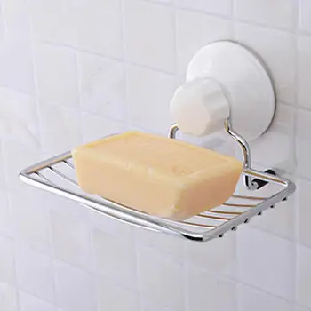 

Draining Soap Holder Multifunction Wall Mounted Strong Sucker Bathroom Tray