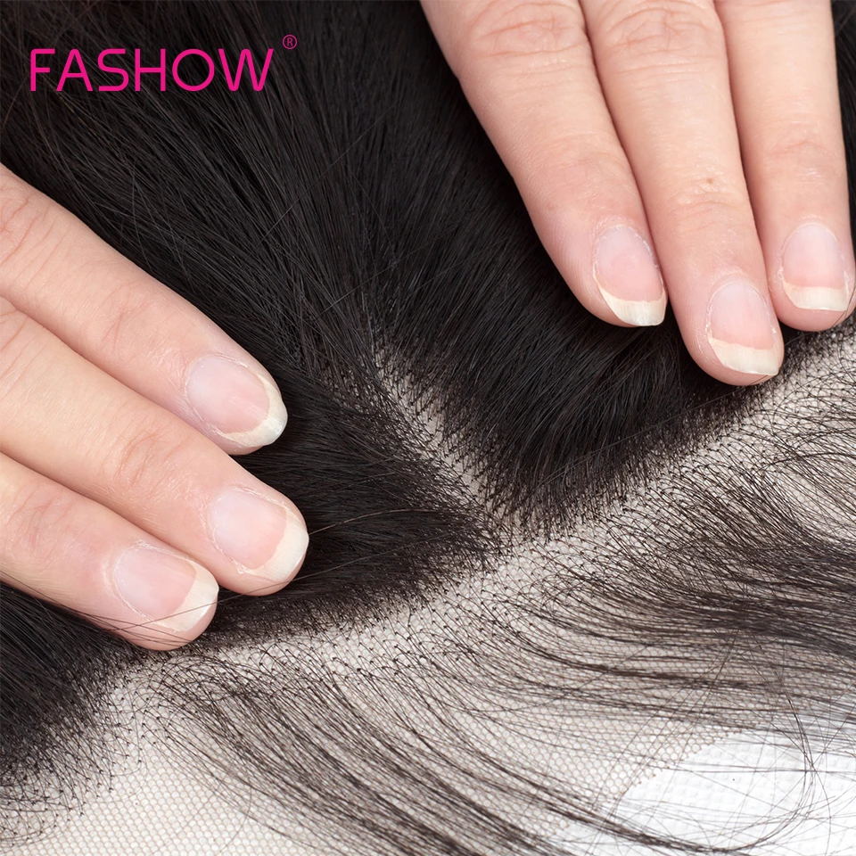 Brazilian Hair 13x4 Lace Frontal Closure With Baby Hair Pre Plucked Straight Human Hair Ear to Ear Transparent Lace Frontal
