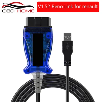 

OBD2 For Renault Renolink OBD2 ECU Programmer V1.52 Reno Link USB Diagnostic Cable For Renault pin code ECU/Key Programming