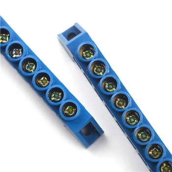 

New 4/6/8/10/12 Positions Terminal Block Connector Strip Electrical Distribution Wire Screw Terminal Brass Ground Neutral Bar