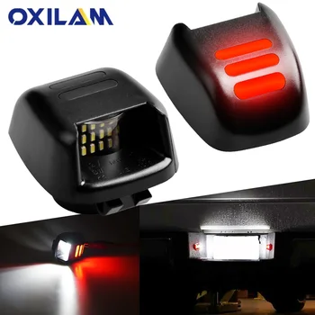 

Oxilam 2Pcs LED License Plate Light with Red OLED Neon Tube Compatible with Nissan Navara D40 Frontier 2007- 2019 Titan Armada