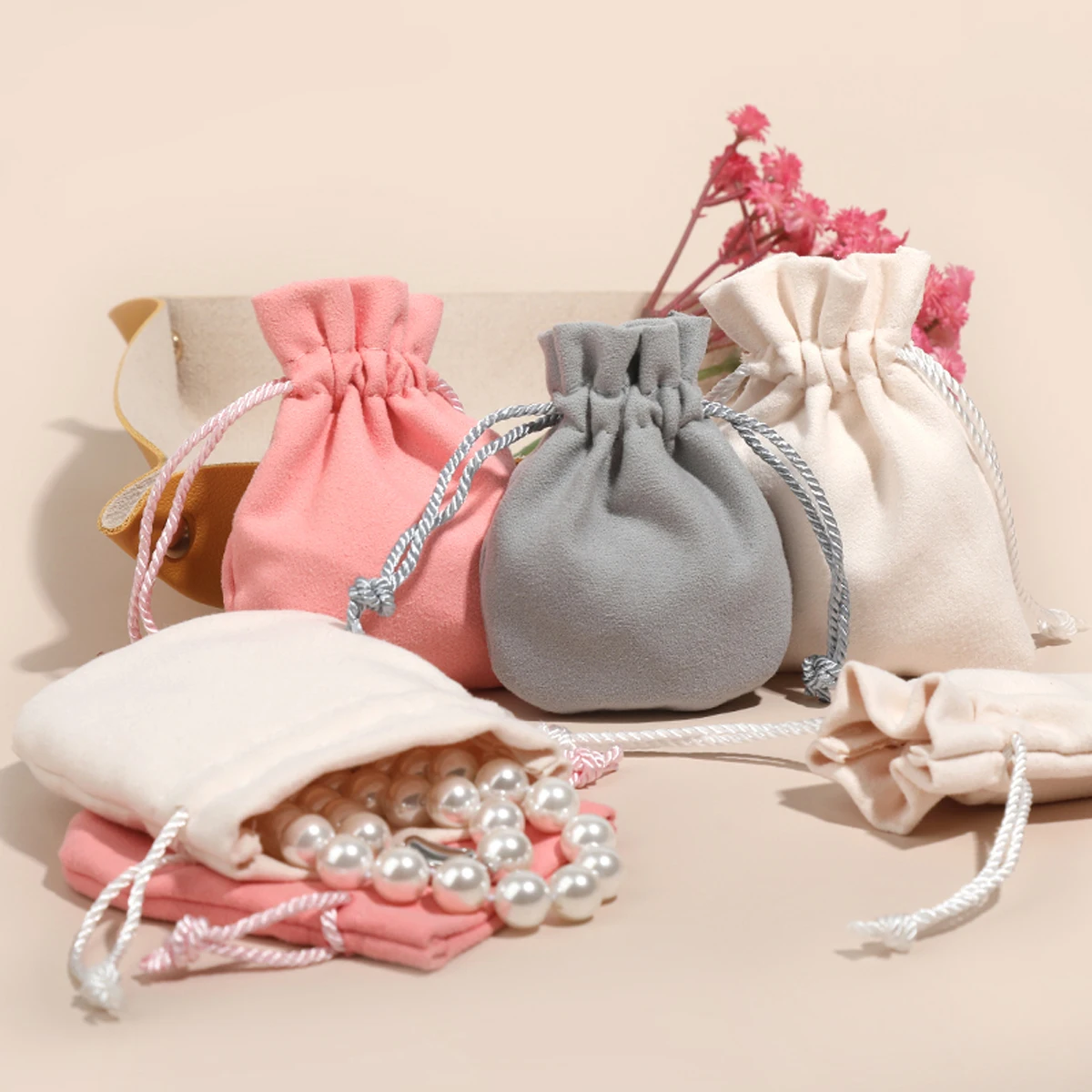 New Jewelry Bag Drawstring Velvet Bag Small Cloth Bags Jewelry Bags