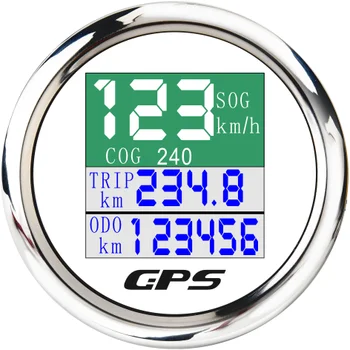 

New 52mm Waterproof TFT Screen Digital GPS Speedometer Odometer Trip COG Voltmeter 9-32V with GPS Antenna