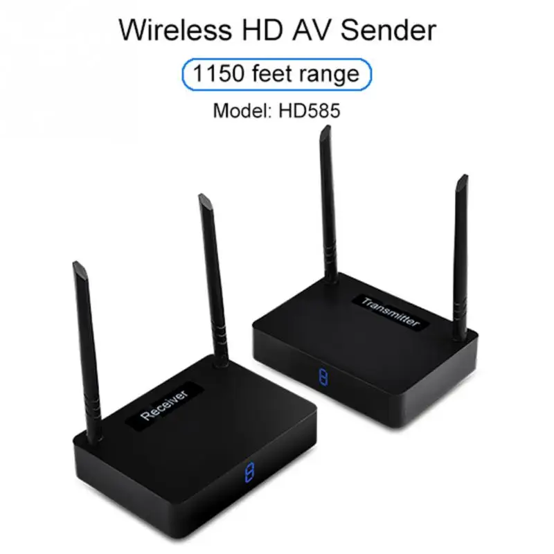 HD585 беспроводной Hdmi передатчик приемник видео 5,8 ГГц 350 м AV удлинитель отправителя телеприставка с ИК дистанционным кабелем(вилка Великобритании