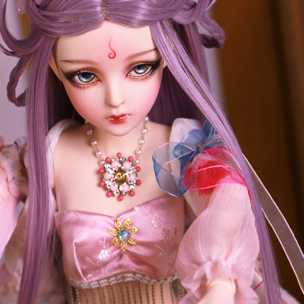 EVA BJD 1/3 цветок фиолетовый красота ручной работы макияж 24 дюйма 60 см+ стеклянные глаза+ аксессуары парики одежда обувь полный набор подарок