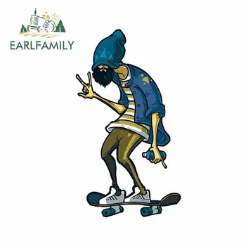 

EARLFAMILY 13cm x 8.5cm for Skateboard Beard Decal Occlusion Scratch Windshield Motorcycle Car Stickers Personality Decoration