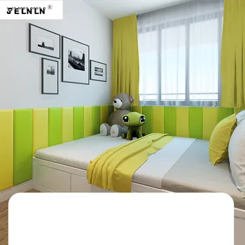 

Rainbow Color Tatami Soft Wall Wall Nordic Wind Crash Wall Sticker Soft Bag Baby Headboard Bed Wall Wall Sticker Self Adhesive