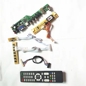 

For LM185WH1-TLFB/TLFF/TLH1 T.V53 controller board Remote+Inverter+keyboard VGA HDMI AV USB 2CCFL 30Pin LVDS LCD display DIY kit