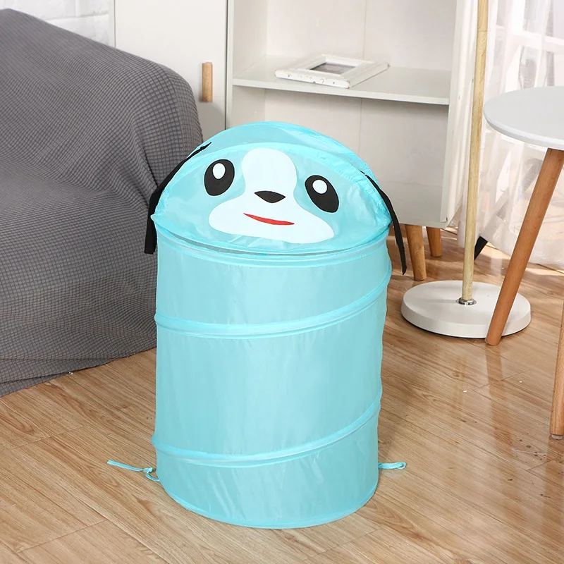 Kids Eject Up Foldable Animal Toy Cute Laundry Bag Clothes Hamper Storage Basket ZXX9203 - Цвет: Dog