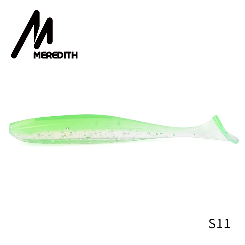 MEREDITH Easy Shiner, рыболовные приманки, 5 см, 7,5 см, 10 см, 13 см, силиконовые приманки, Товары для рыбалки, Морская рыбалка, плавающая приманка, воблеры, искусственные - Цвет: S11