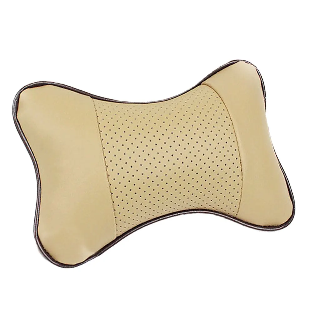 Porous beige Memory Foam стул подлокотник коврик удобный автомобиль дышащее сиденье подголовник подушка в виде кости защита шеи Red Line сиденье - Цвет: Porous beige