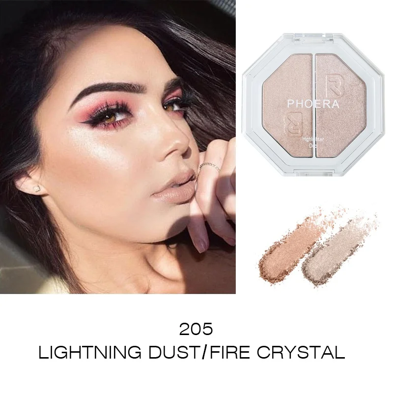 2 цвета highlighter пудра основа для макияжа кожи устойчивый цвет палитра для теней для век Косметика для макияжа MKXJ Новинка - Цвет: 05