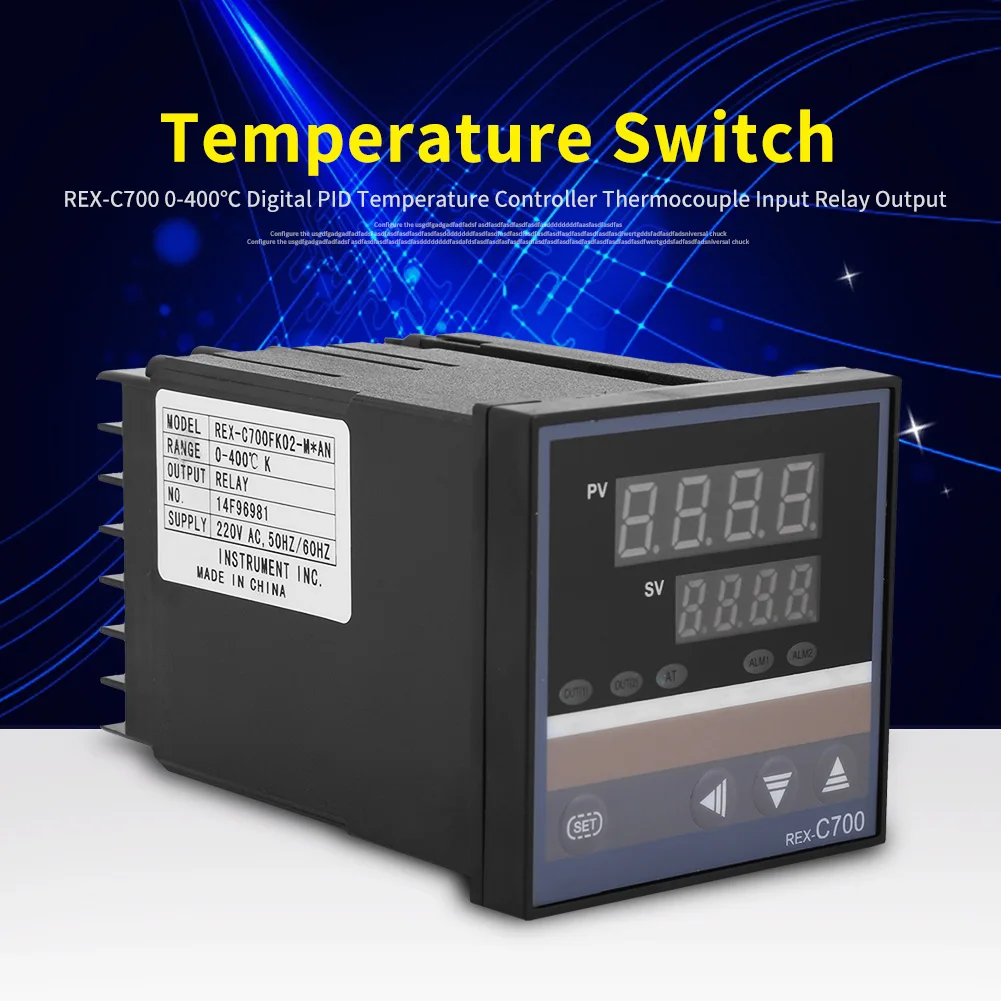 REX-C700 0-400 градусов Цельсия цифровой PID регулятор температуры термопары Вход реле выход 220 В инструменты аксессуары термостат
