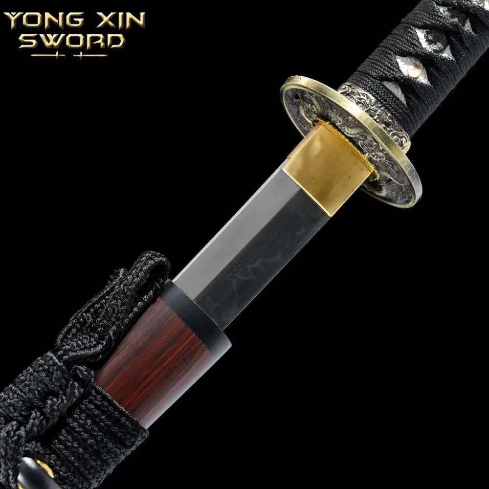 Beautiful T10 Carbon Steel Clay Tempered No-Hi Blade Razor Sharp Japanese Samurai Katana Sword
