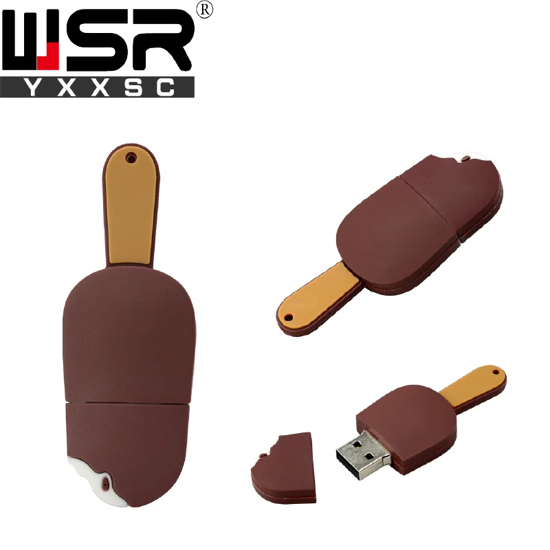 Cute cartoon ice cream usb2 0 pen drive 32gb 64gb creative high speed 128gb waterproof memory 1 Cute cartoon ice cream usb2 0 pen drive 32gb 64gb creative high speed 128gb waterproof memory 2