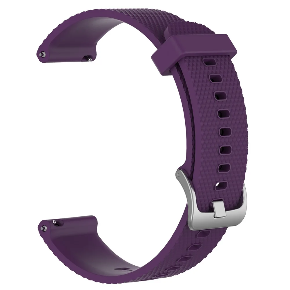 22 мм ремешок для часов Huami Amazfit GTR 47 мм ремешок Смарт-часы ремешок дышащие силиконовые полосы Мягкий ремень для huawei watch GT 2 - Цвет: Purple