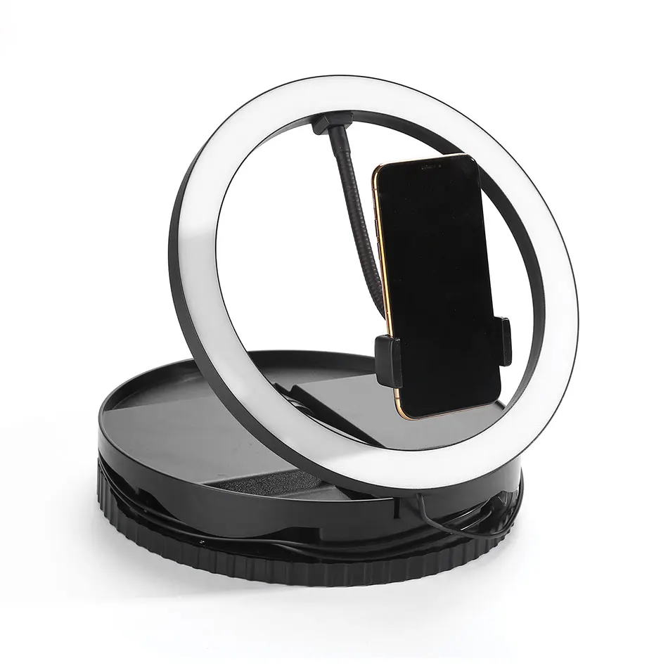 Кольцевой светильник для селфи с USB зарядкой 10 дюймов 26 см регулировкой яркости