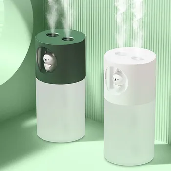 

Cartoon USB Car Mini Humidifier Cool Mist Desk Sprayer with Night Light Diffuser for Aroma Home Office