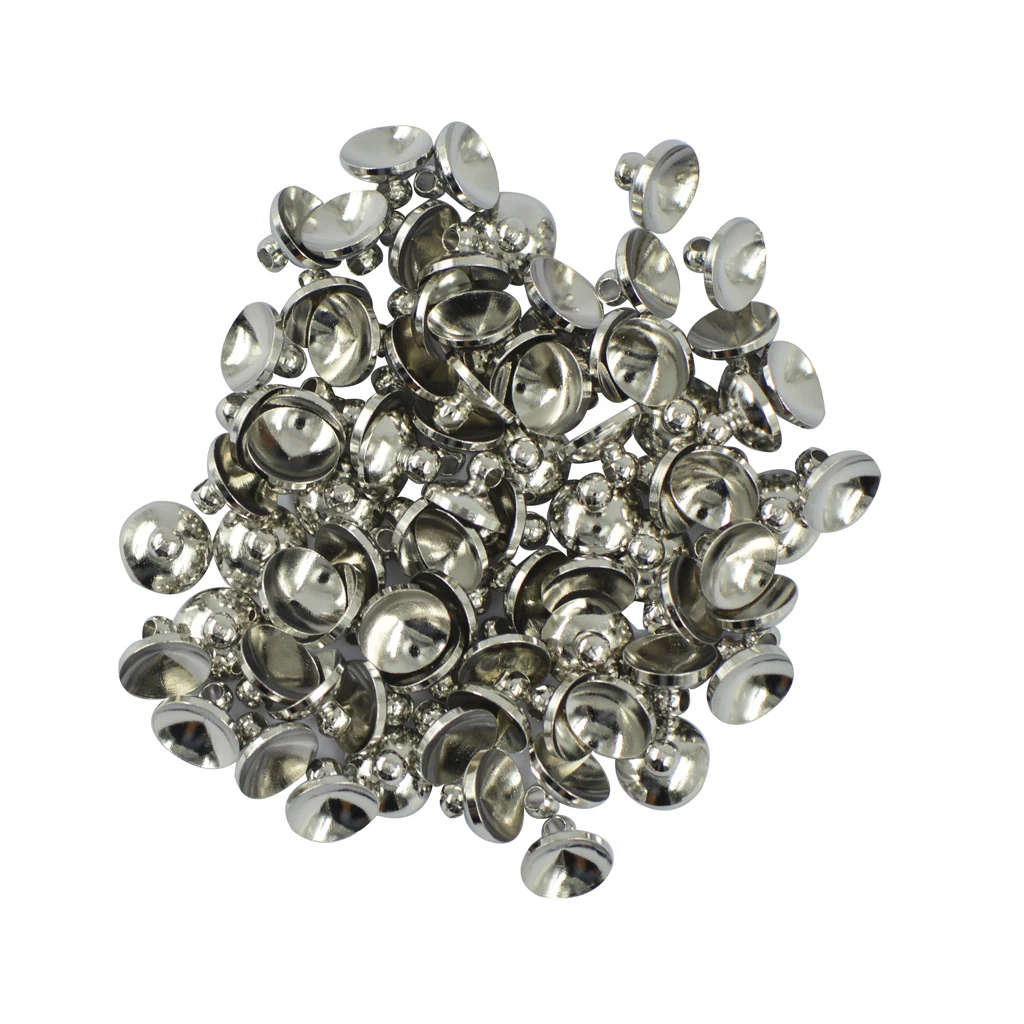 100pcs 8mm silver color Gold Brass Bead Caps for Jewelry Making Beads End Caps