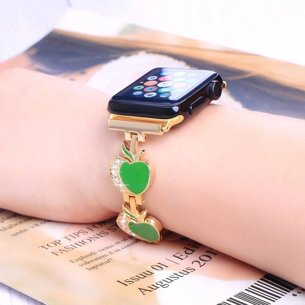 Ремешок из нержавеющей стали для Apple Watch band 44 мм 40 мм iWatch band 42 мм 38 мм модный металлический браслет для Apple watch 5 4 3 2 1