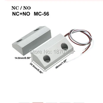 

MC-56 Alarm Security Equipment Garage Door Contact Magnetic Reed Switch Silver Gray NC NO NC/NO 30mm 1pcs