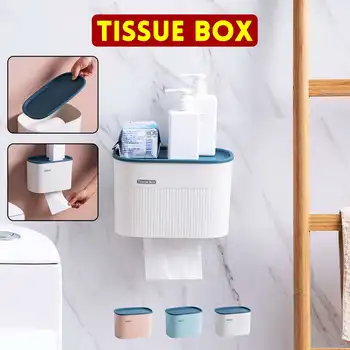 

Toilet Paper Holder Waterproof Wall Mounted for Toilet Paper Tray Roll Paper Tube Storage Box Tray Tissue Box Shelf Bathroom