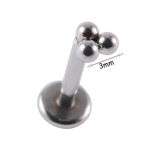 Stainless Steel Heart Ball Moon Labret Stud Lip Ring Earring Ear Studs Ear Cartilage Tragus Helix Lobe Piercing Body Jewelry