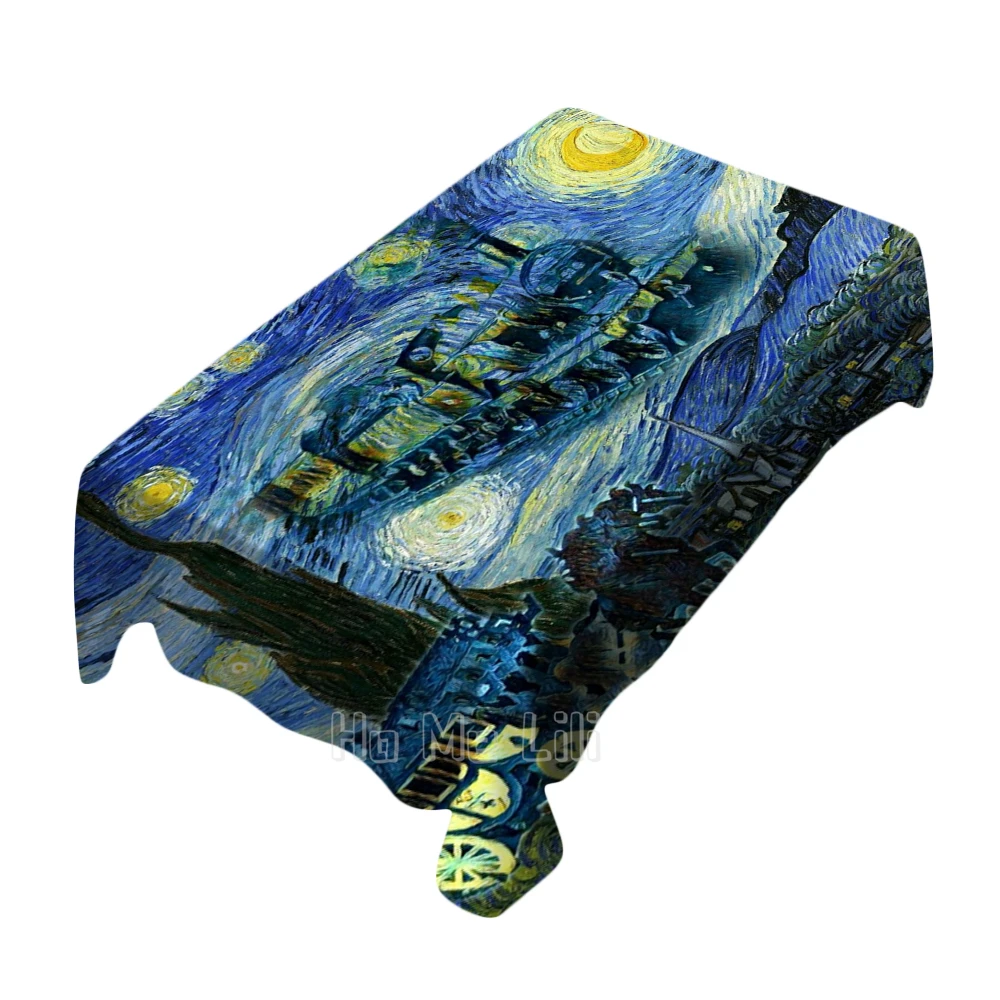 

Starry Night Design Waterproof For Dinner Table Cover Decor