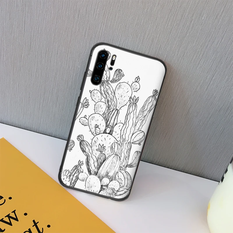 Силиконовый чехол для телефона для huawei Y6 Y7 Y9 Prime Коврики 10 20 Pro 2 3 4 Lite Nova 2i 3i 5i Coque кактус