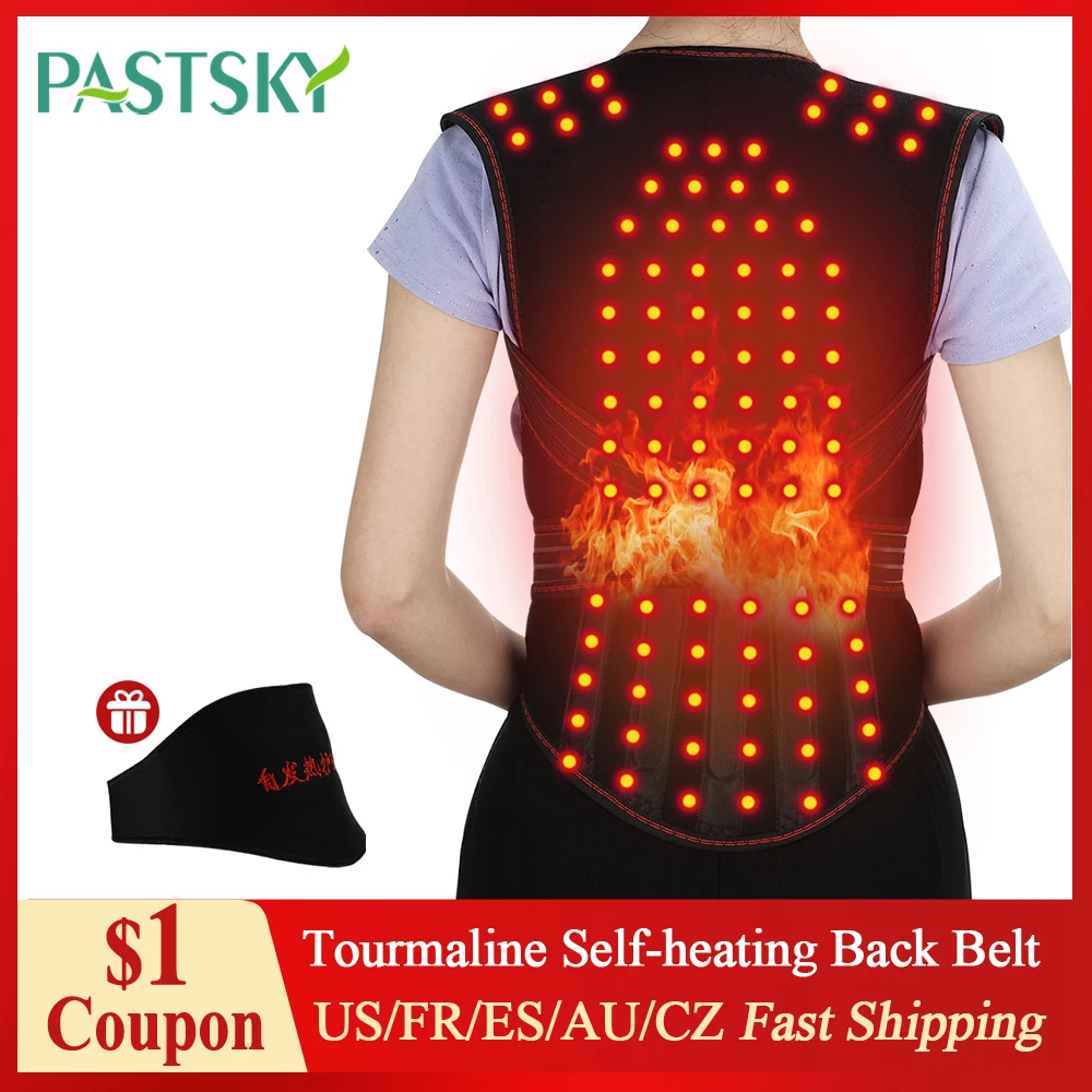 Magnetic Back Support Magnets Heating Therapy Belt Waist Brace Posture Corrector Spine Back Shoulder Lumbar Posture Correction