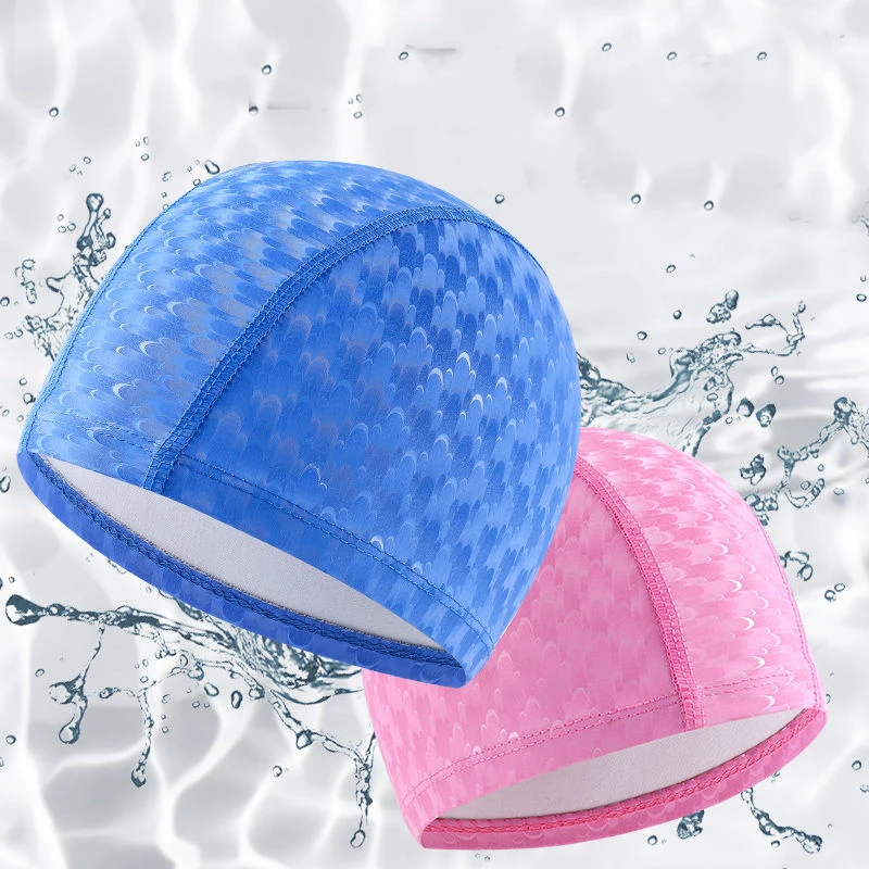 New Swimming Hat Accessories PU Swim Pool Adult Men Women Ear Protection Waterproof Professional Elastic Equipmen Cap | Спорт и
